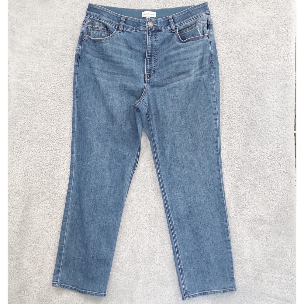 Gibson Latimer Jeans Women's 16 Medium Wash High Rise Straight Leg Stretch Denim